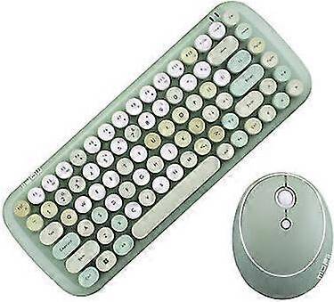 Kikidex Rainbow Keycap Retro Punk Wireless Keyboard Set