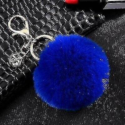 Wejoy Nordic Style Rabbit Pompom Trinket Keychains - Dark Blue