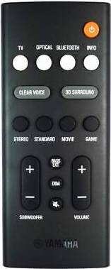 SR-B20ABL Soundbar Remote Control