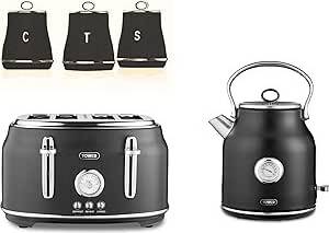 Tower Renaissance Black Kettle Kitchen Set