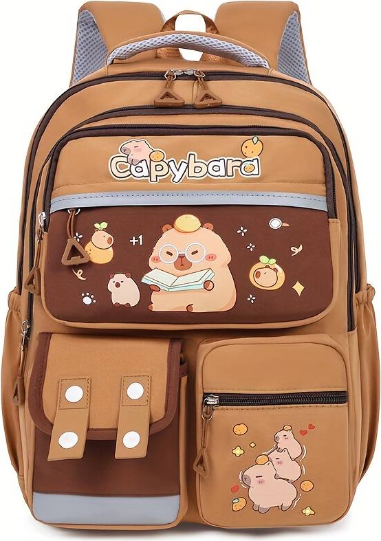 BGHONE Stylish Large Capacity Capybara Pattern Backpack - Cute Capybara Pattern
