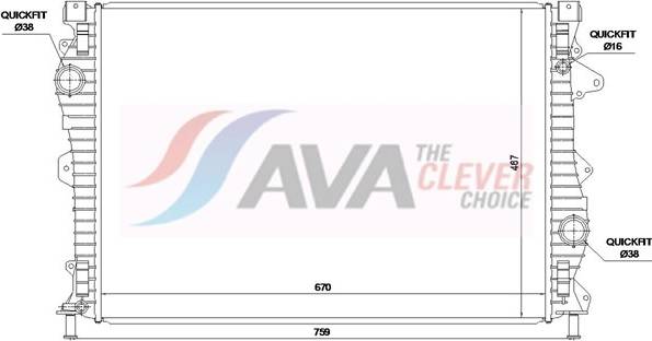 AVA Ava Coolant Radiator AU2357 Land Rover Evoque