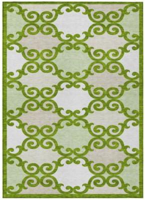 Machine washable area rugs Addison Chantille Machine Washable Area Rug 5'x7'6" Lime