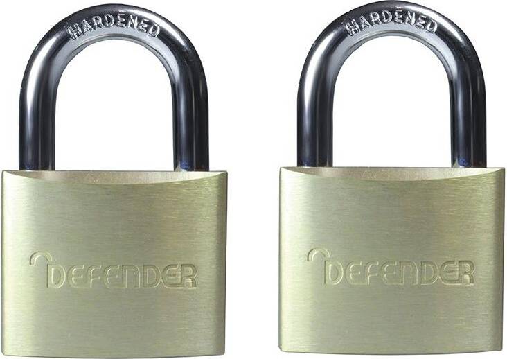 Defender Defender Aluminium Padlock Twin Pack