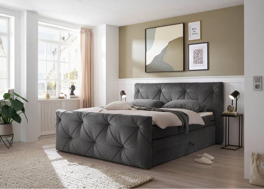 I boxx Boxxx Boxx Anthrazit Boxspringbett