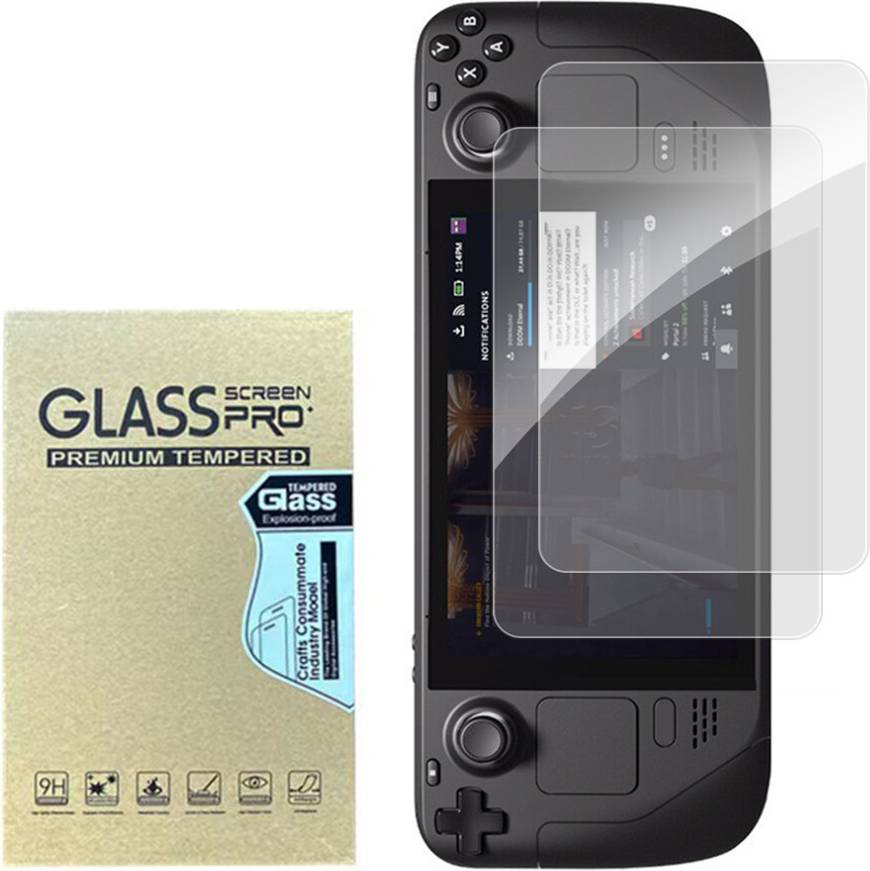 Steam deck oled 2Pcs HD Tempered Glass Screen Protector