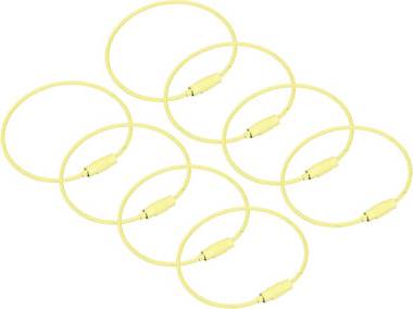 Cable Key Rings 6-inch Wire Keychain Twist Loops - Beige