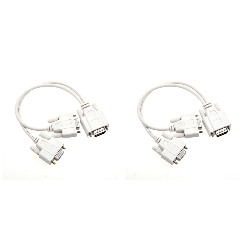 To 2 Monitors Splitter Cable For VGA Video