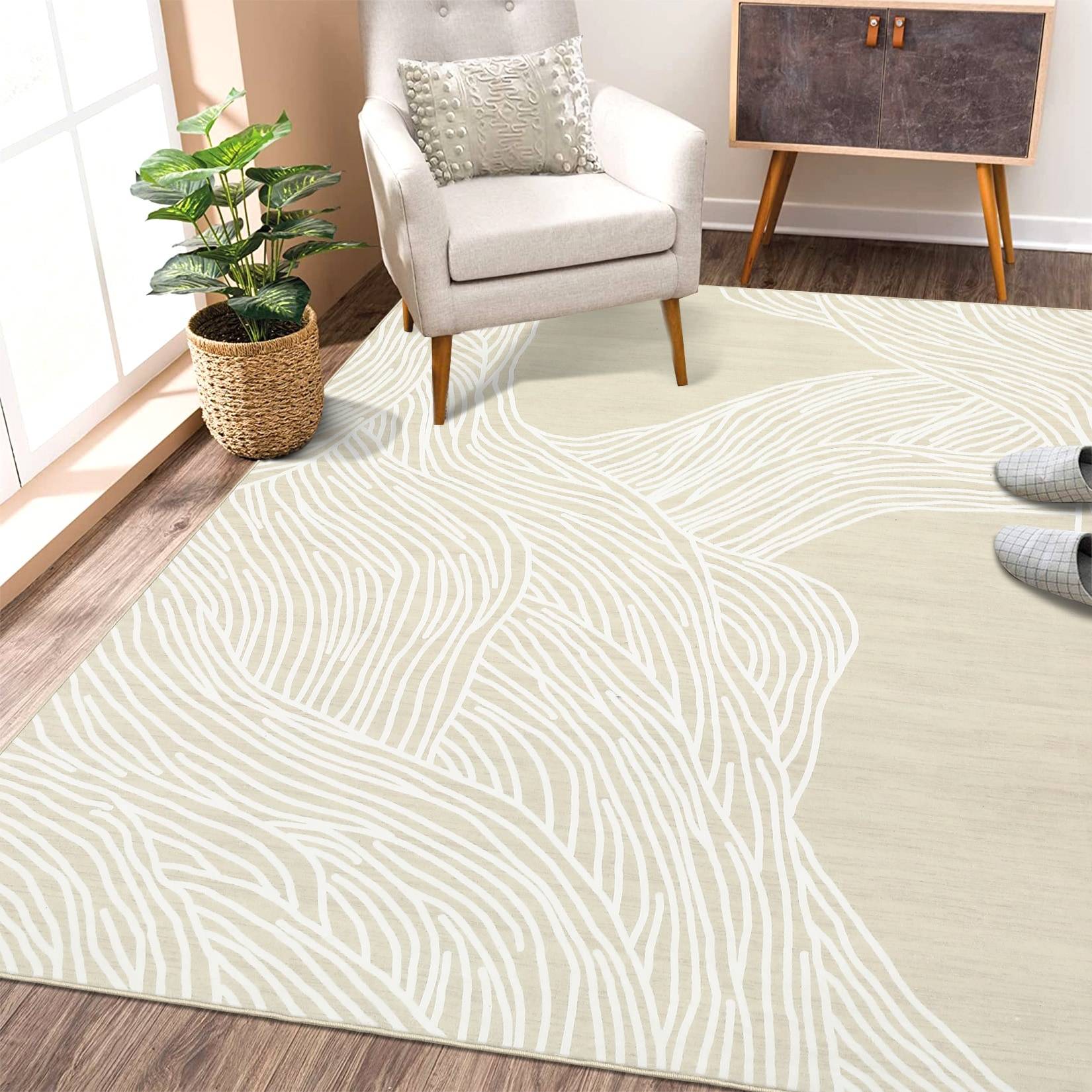 Modern Abstract Non-Slip Rug for Living Room