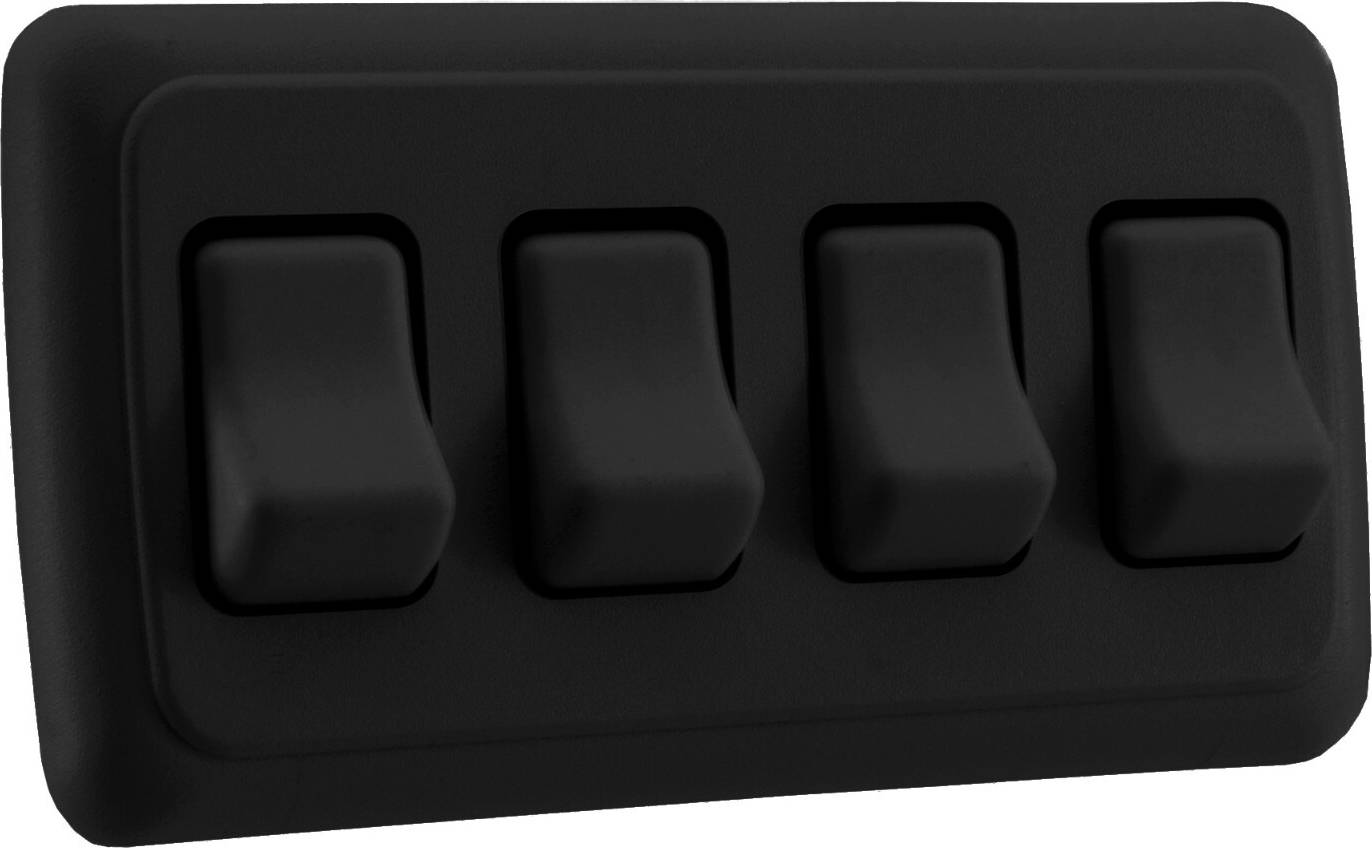 Spst Rocker Switch Toggle On Off 4 Gang Panel