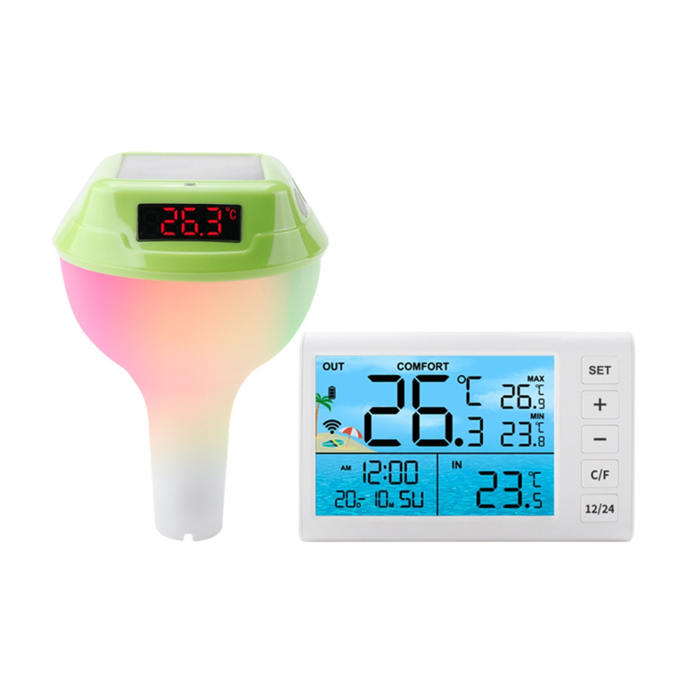 Solar Powered Pool Thermometer RGB Atmosphere