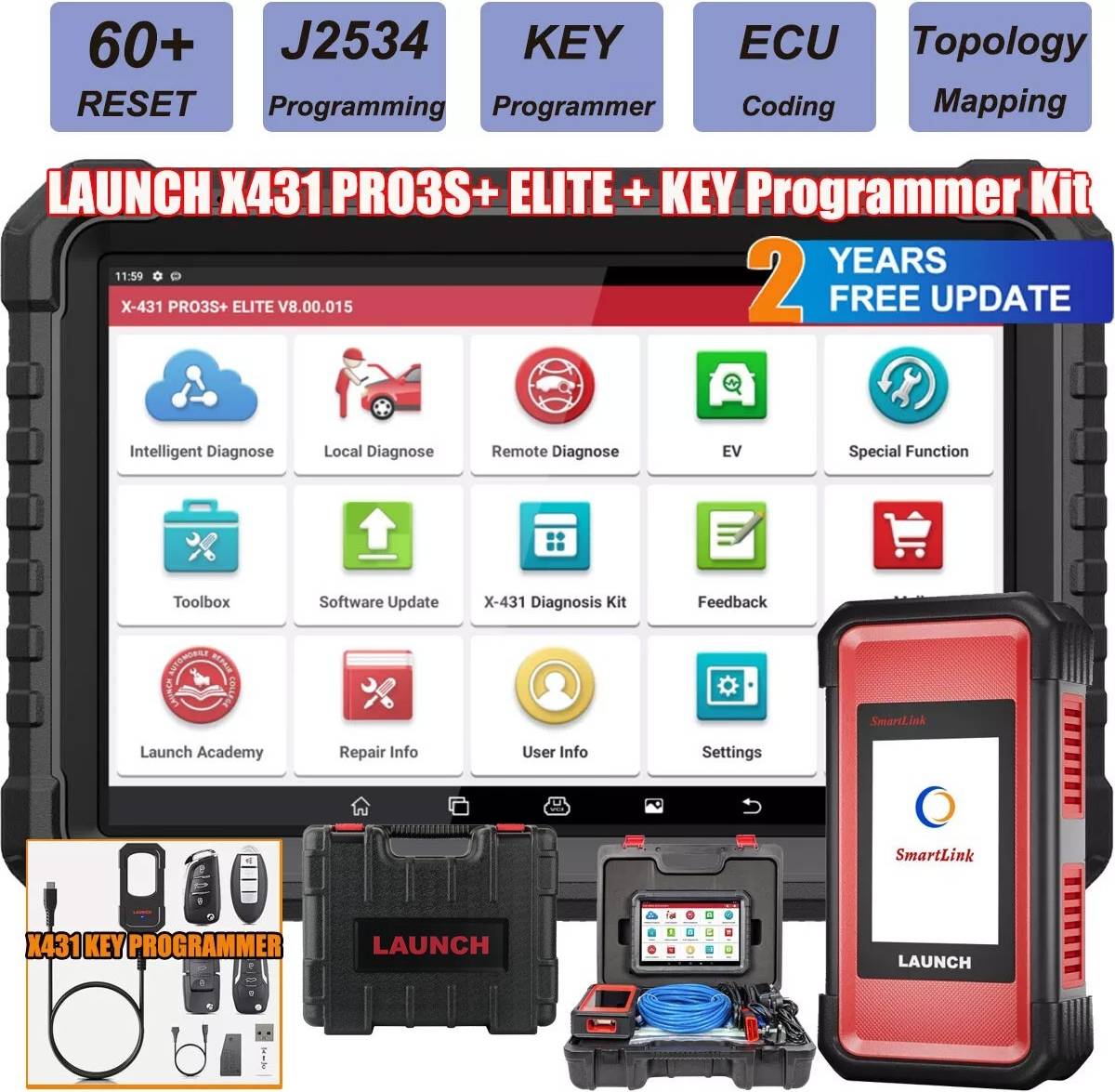Obd2 Launch X431 Pro3s+ Elite Pro3 Obd2 Car Scanner