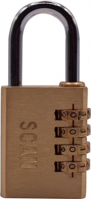 Scan Brass Combination Padlock