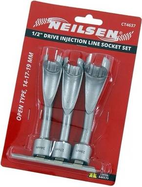 Neilsen 3pc 1/2in DR Fuel Injector Line Socket Set