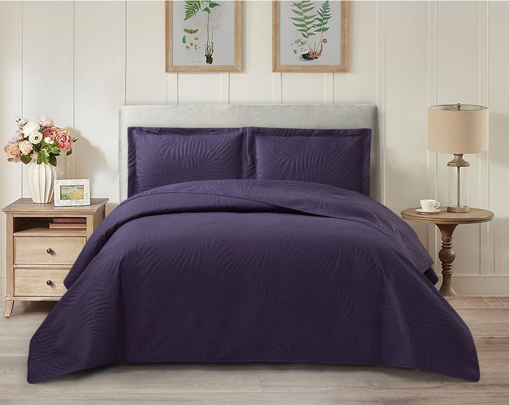Emboss Quilted Bedding Set 3 Piece