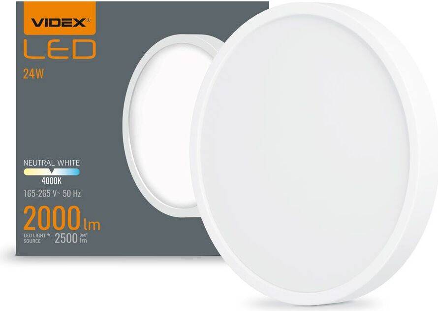 Videx LED Loftlampe 24W Rundt Neutral Hvid Loftplafond