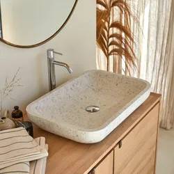Moon Rectangular Basin Premium Terrazzo