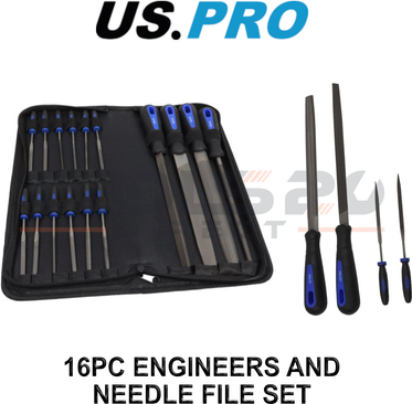 US PRO 16pc Half Engineers Set Flat File