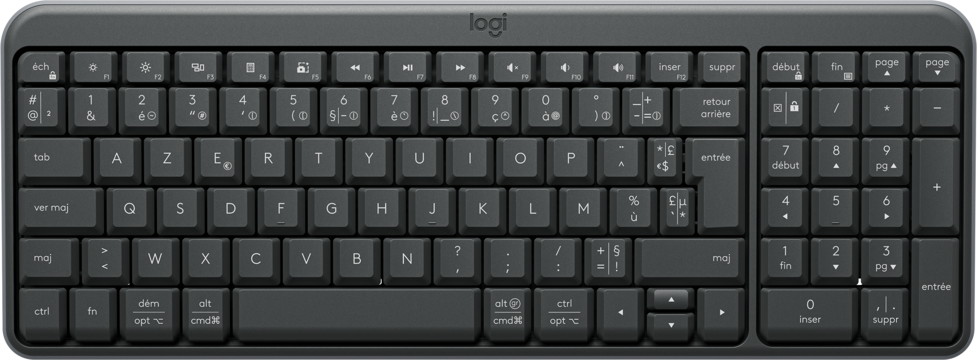 Logitech K250 Wireless Compact Keyboard Graphite