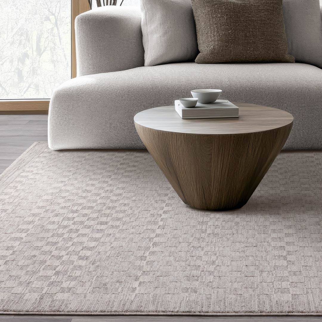 Asiatic Softscape Checked Rug 160x240 cm Grey