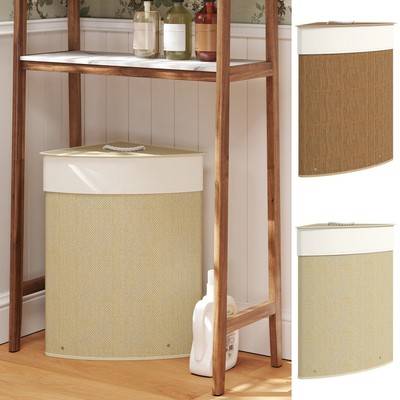 Laundry basket Homcom Bamboo Laundry Basket 55L Corner Hamper