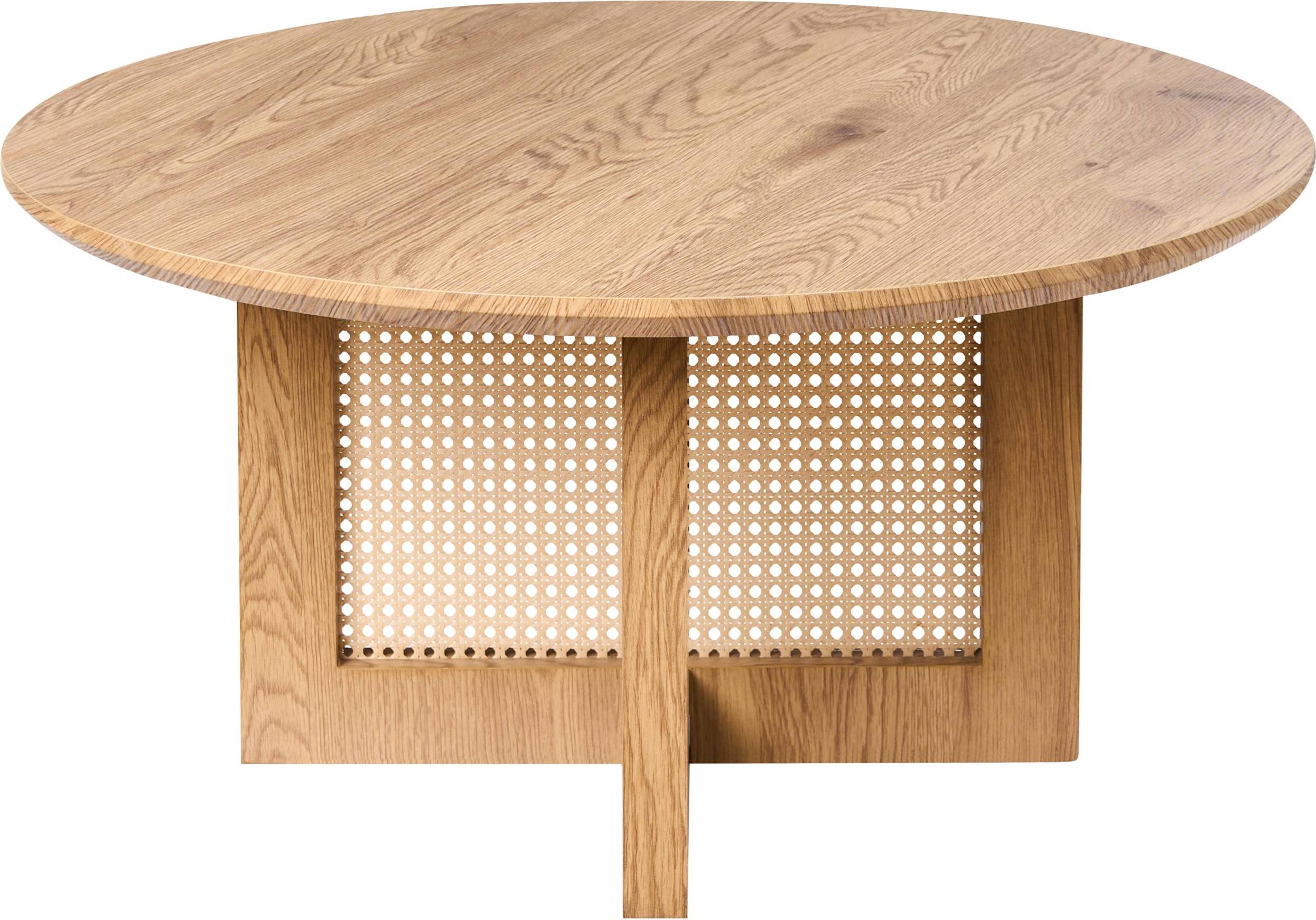 Beliani Modern MDF Rattan 80 cm Coffee Table