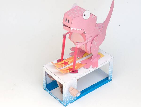 Ski Rex Rob Ives Paper Animation Kit