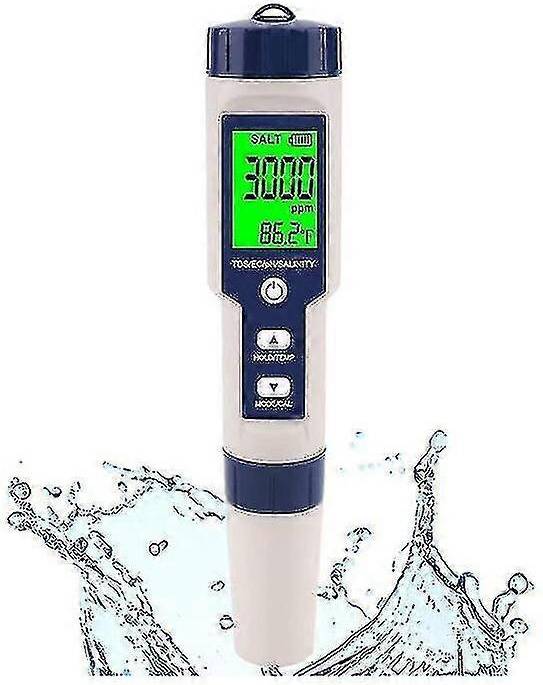 Pool Salt Tester Digital Salinity Meter 5 In 1