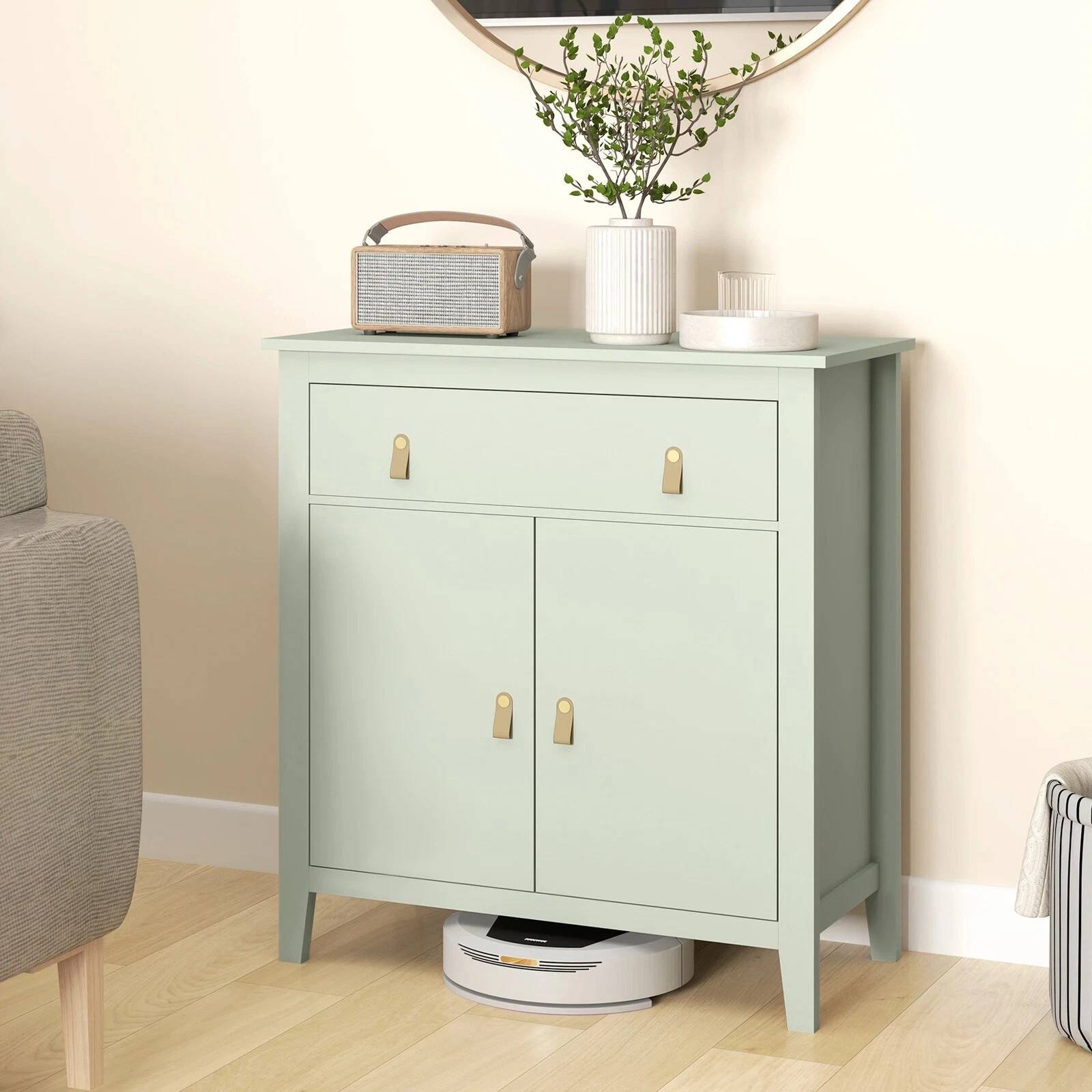 Homcom Adjustable Shelf With Drawer Sideboard
