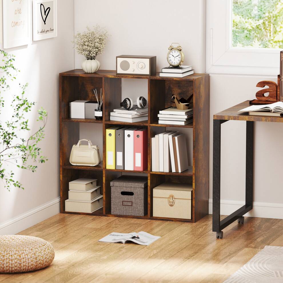 Homcom 9 Cube Storage Cupboard Bookcase Book Shelf