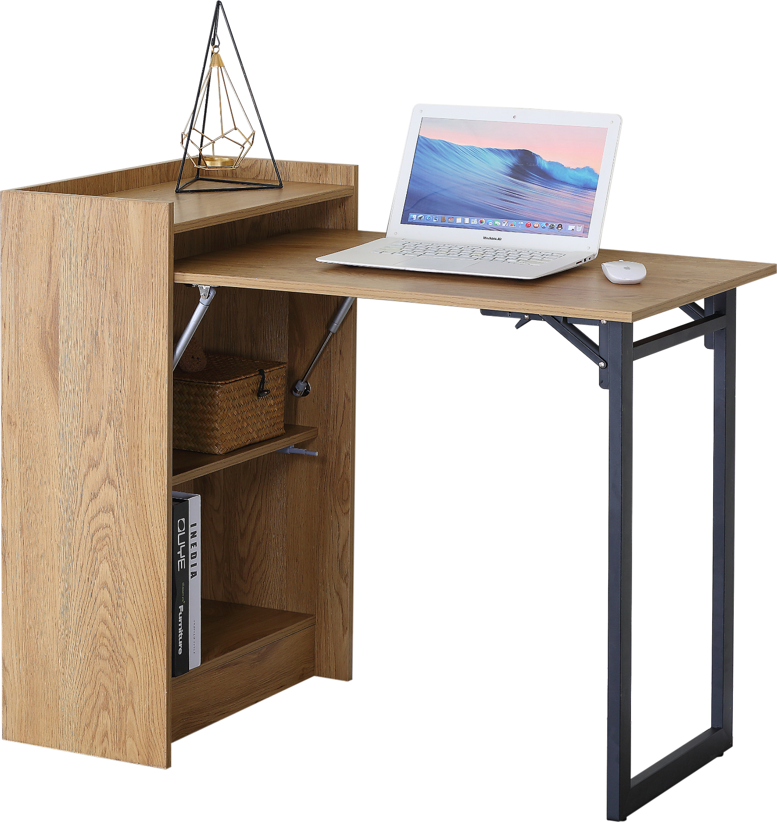 Folding Computer Table Workstation 102cm Writing Desk
