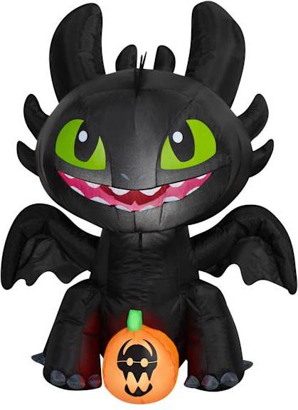 Halloween decor At Home Toothless Halloween Inflatable 3