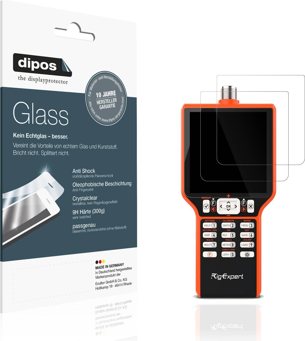 Dipos 2x Screen Protector Rigexpert Match Flexible Glass