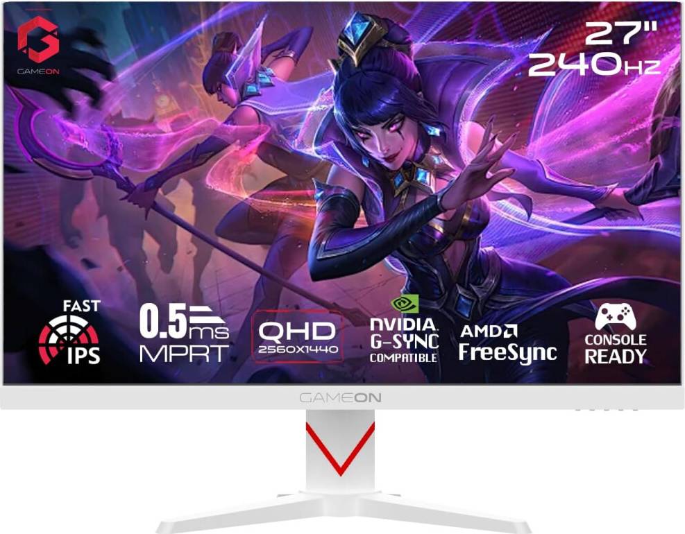 GameOn 27 Inch Fast IPS Gaming Monitor QHD