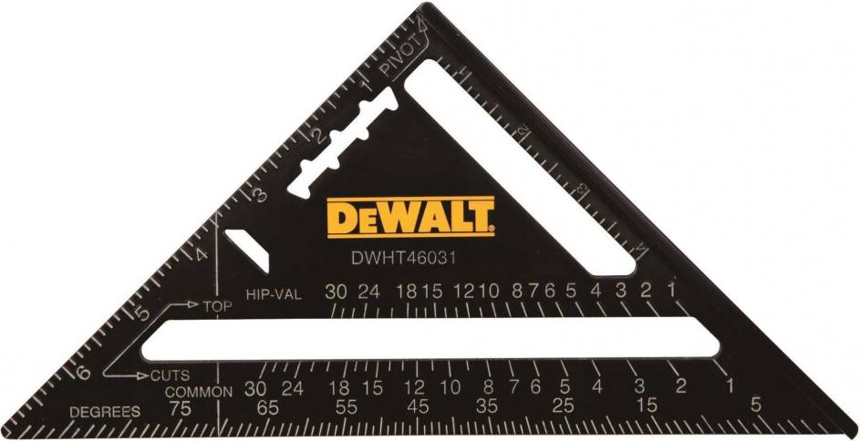Dewalt Hand Tools Rafter Layout Carpenter's Square