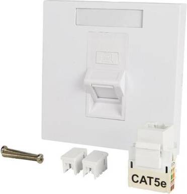Labgear Single Angled RJ45 Socket Cat5e Faceplate 70450pi