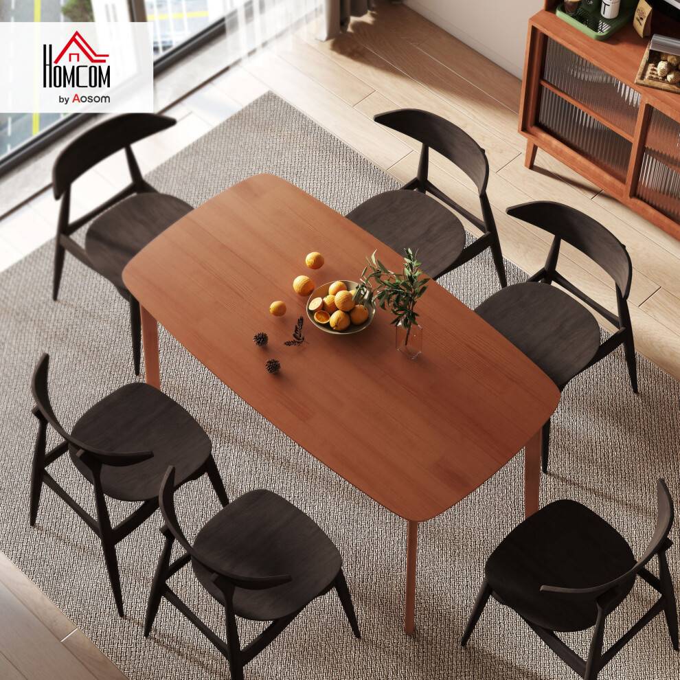 Homcom 150 cm Rectangular Light Brown Dining Table
