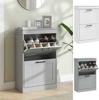 Homcom Two-Drawer Minimalistic Shoe Storage Cabinet