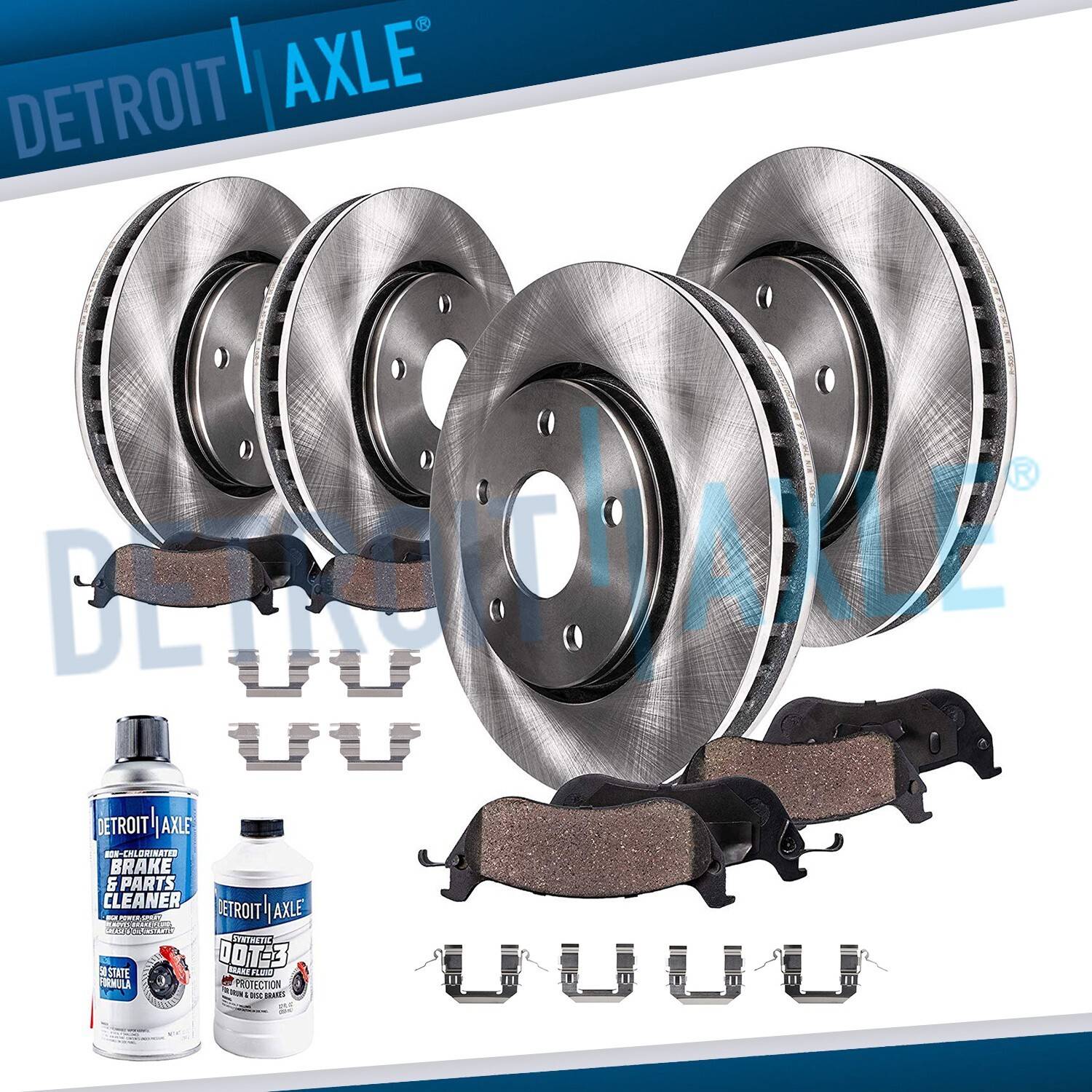 Car brakes Detroit Axle 12.6 In Front Rear Brake Rotor Infiniti Ex35 G37 Gx50