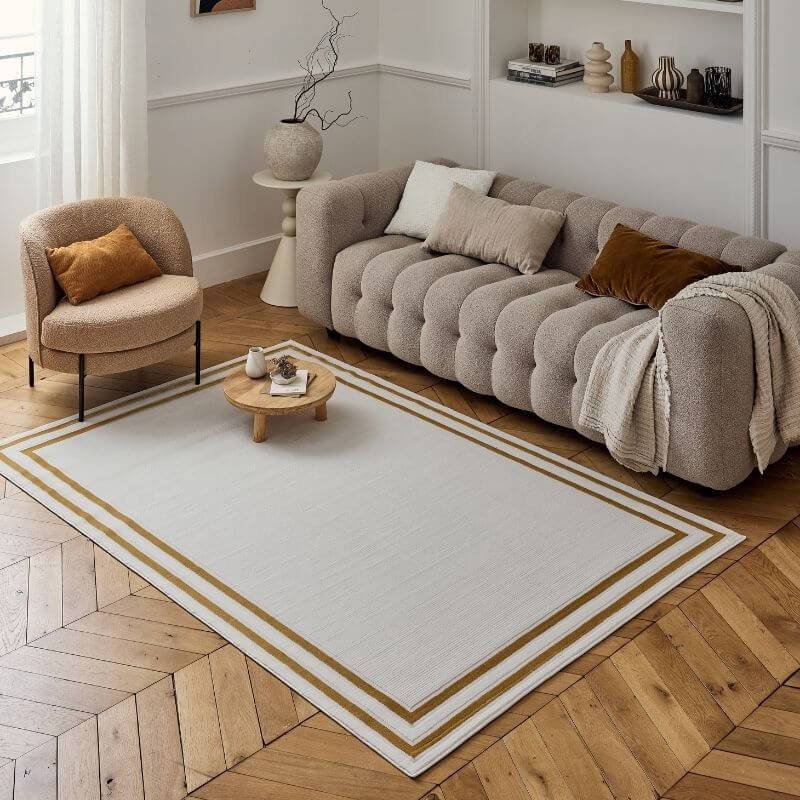THE RUGS Carmel Solid Colour Area Rug 80 x 150 cm Gold