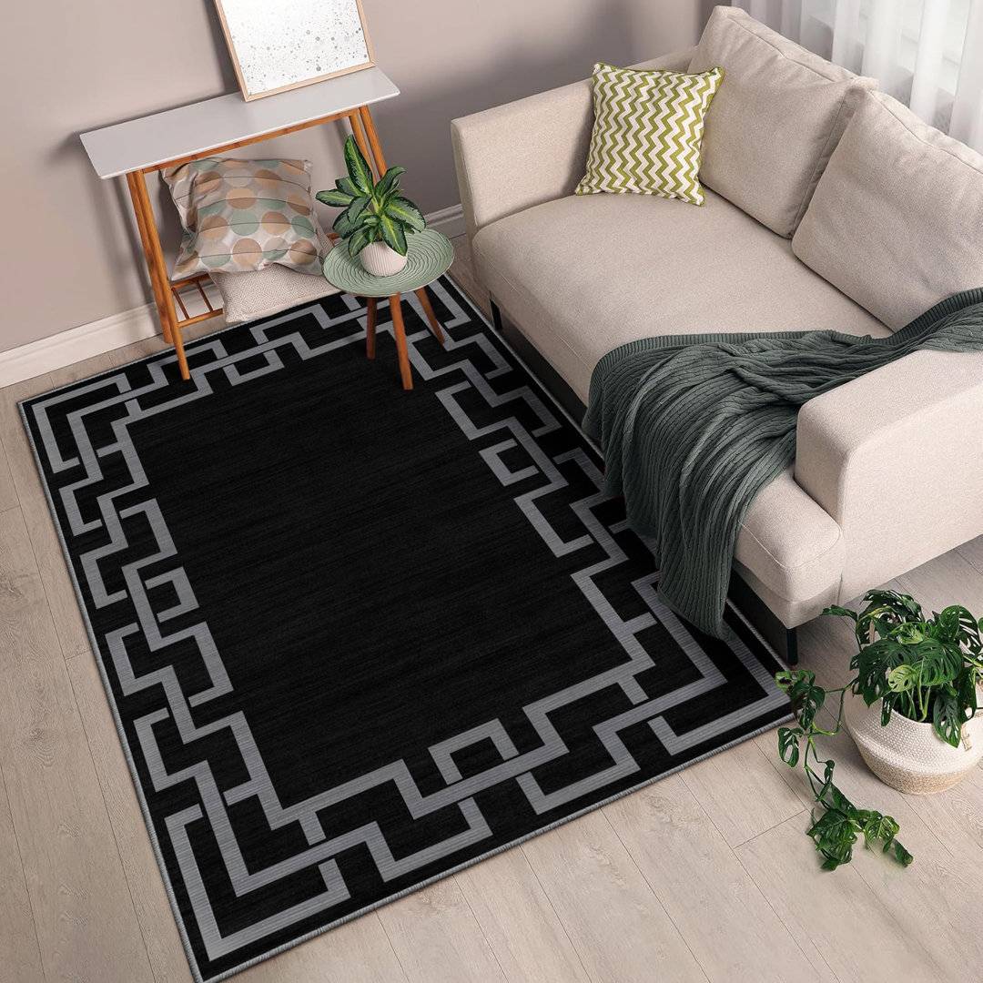 Lark Manor Abstract Machine Printed Area Rug 120 x 170 cm