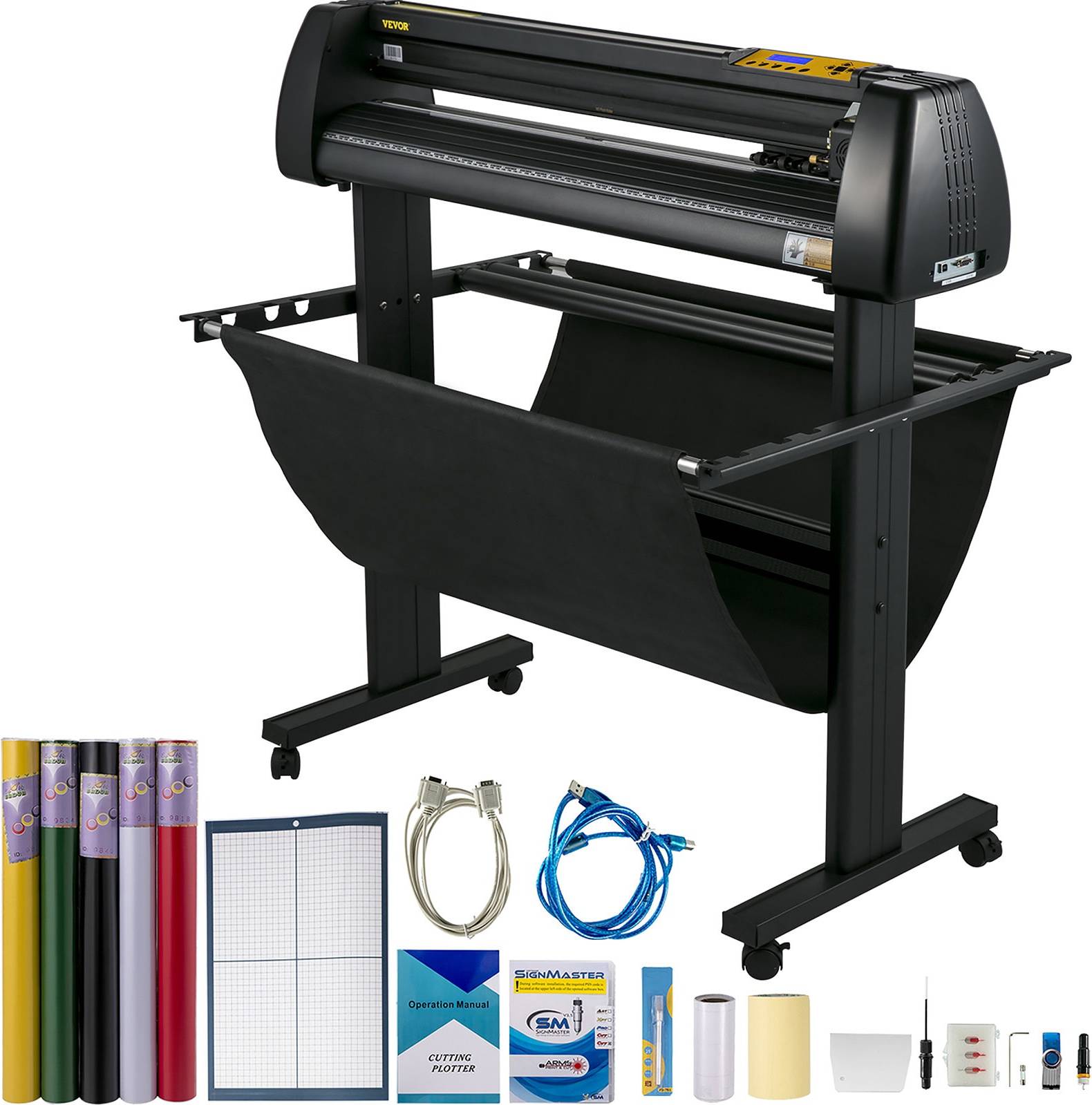 Vinyl cutter VEVOR Vinyl Cutter 34 Inch Bundle LCD Display