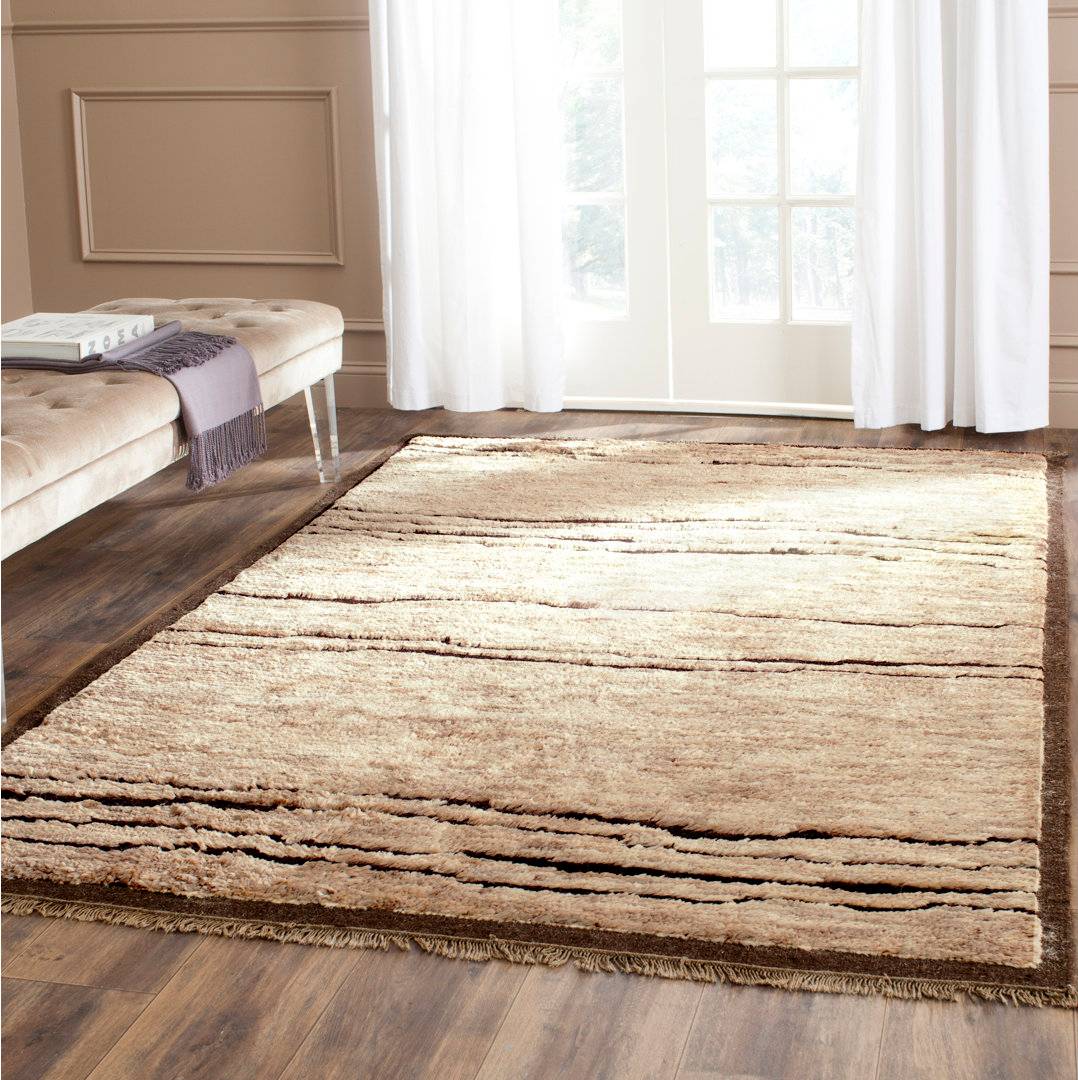Union Rustic Gerace Hand Tufted Brown Rug 152 x 243 cm