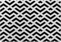 Large black and white rug Black White Geometric Rug Large