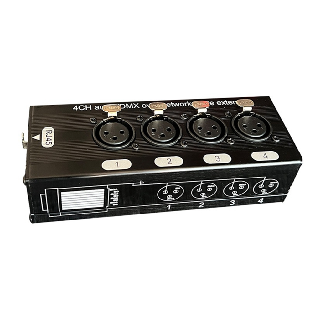4-Channel 3-Pin XLR Audio Network Cable Extender