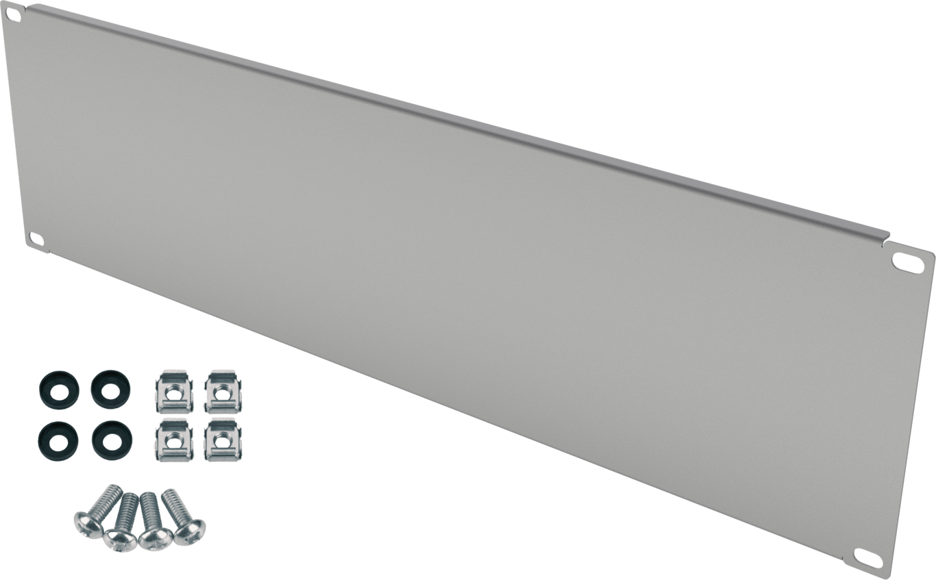 3u rack Stalflex 3U Grey 19 Inch Rack Blanking Panel