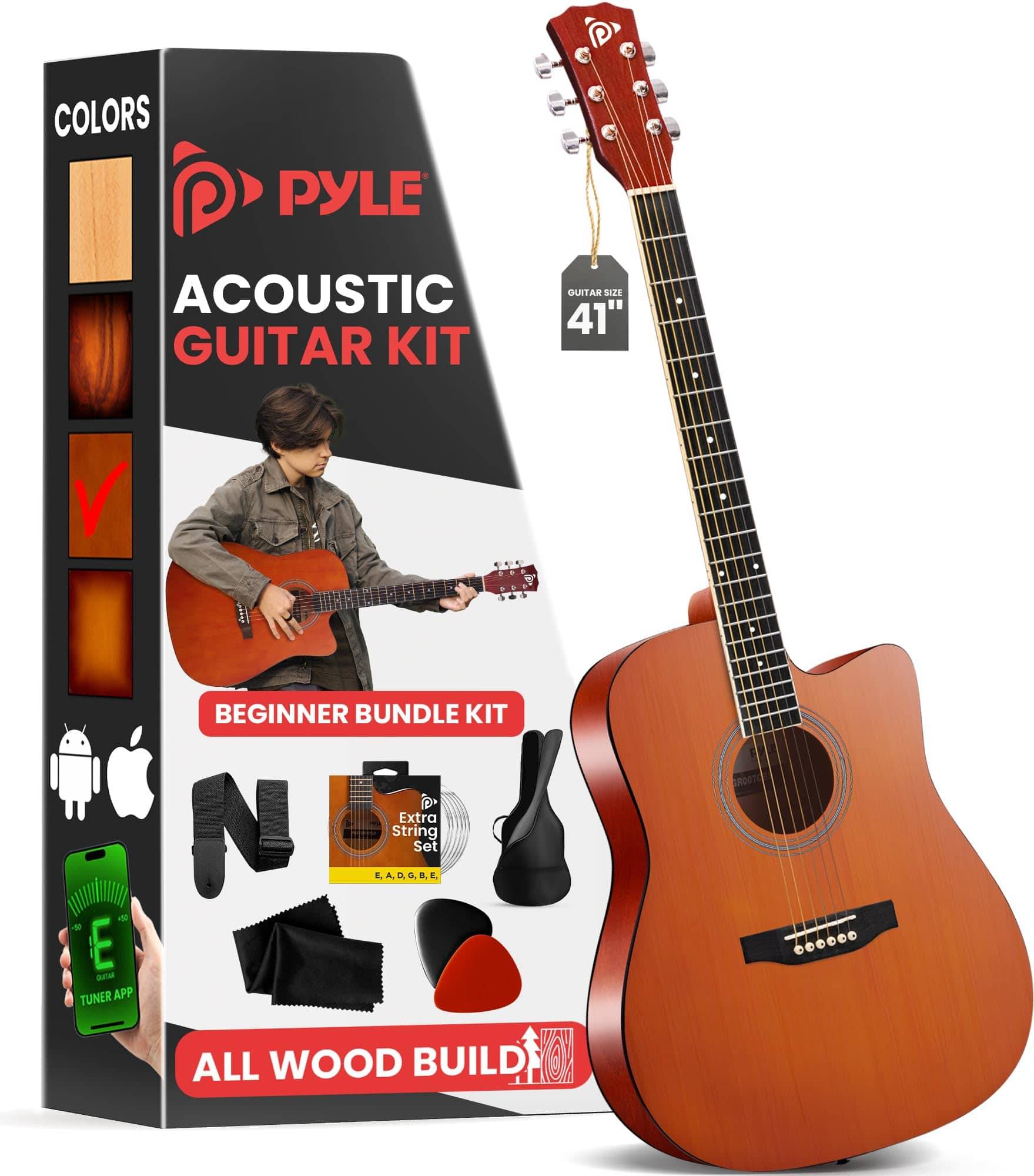 Pyle Steel String Acoustic Guitar Kit