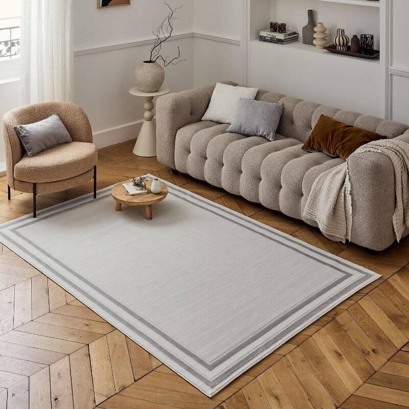 THE RUGS Carmel Solid Colour Area Rug 120 x 170 cm Grey