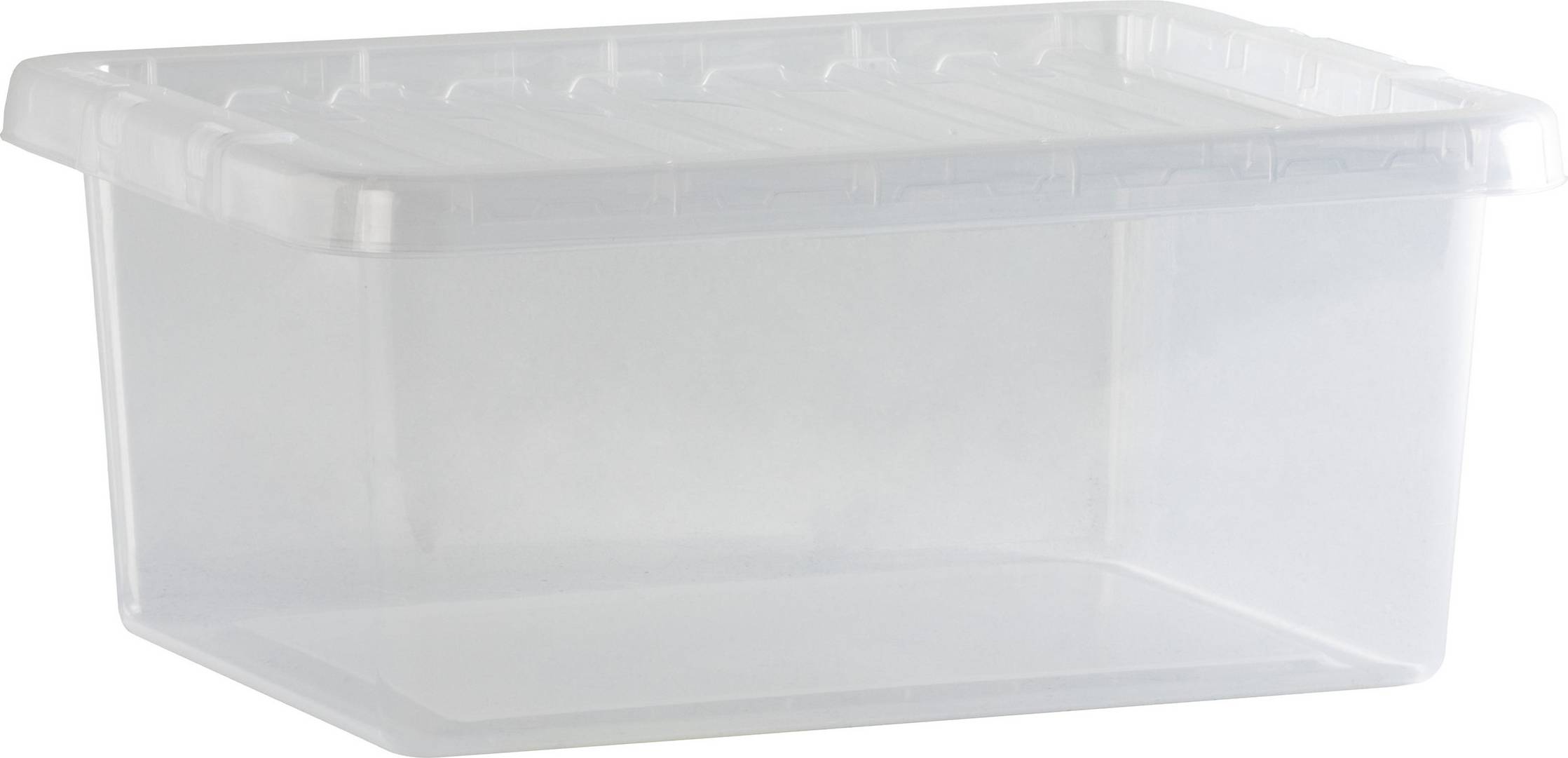Clear storage boxes with lids Wham Crystal Clear Rectangular 14L Medium Storage Box