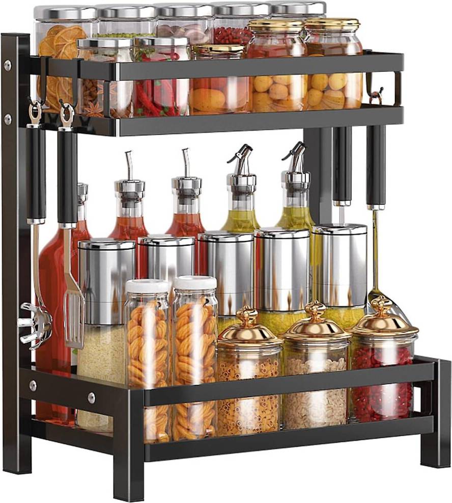 Kikidex 2-Tier Rustproof Kitchen Spice Rack